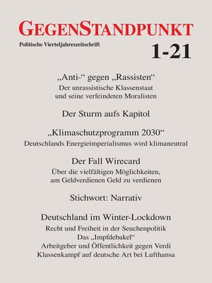 cover image of GegenStandpunkt 1-21